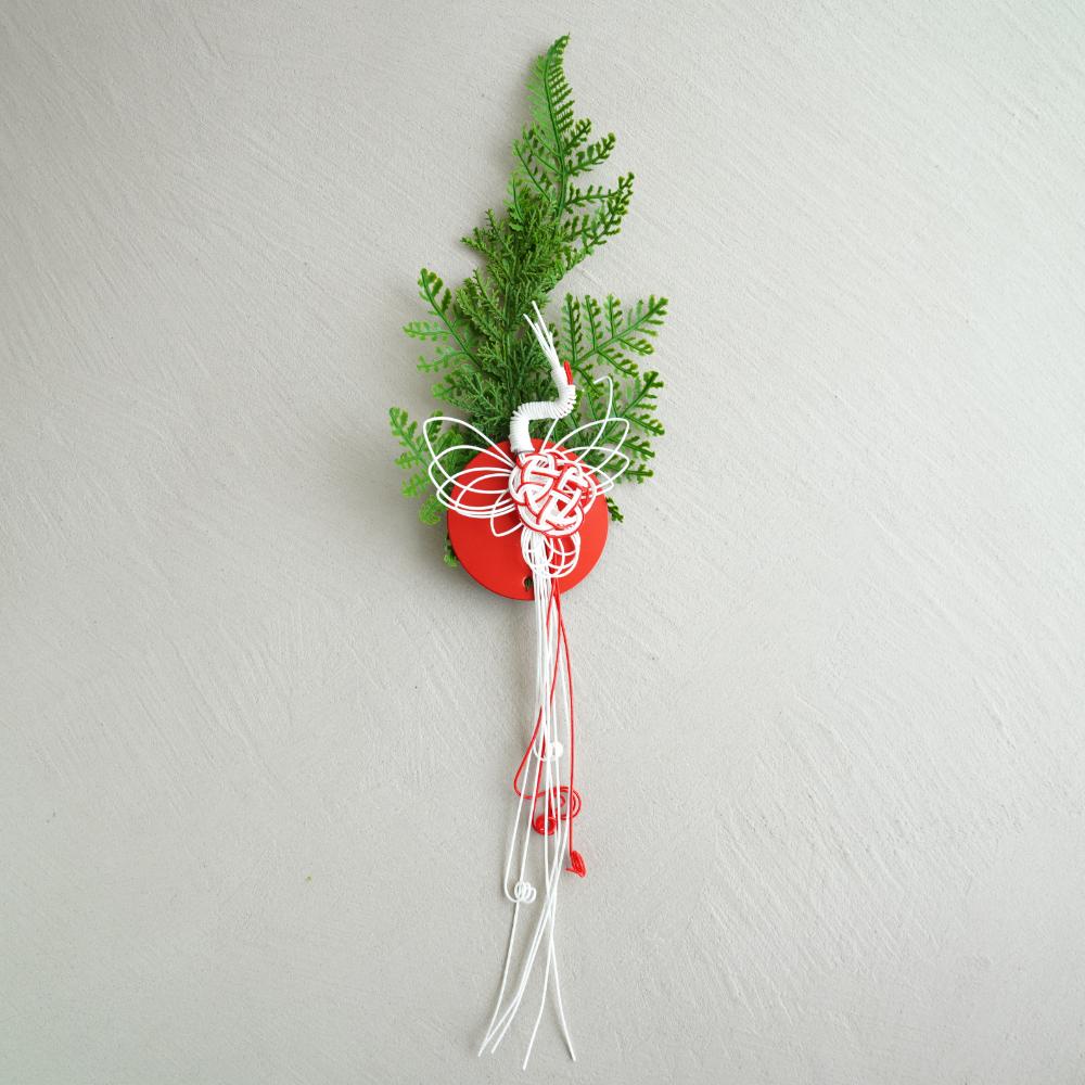 【11月中お届け】五穀豊穣　鶴飾り大　赤