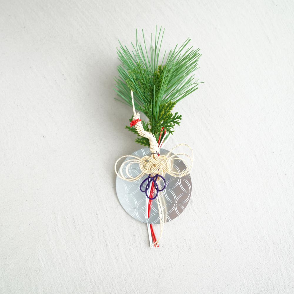 【11月中お届け】五穀豊穣　鶴飾り小　銀