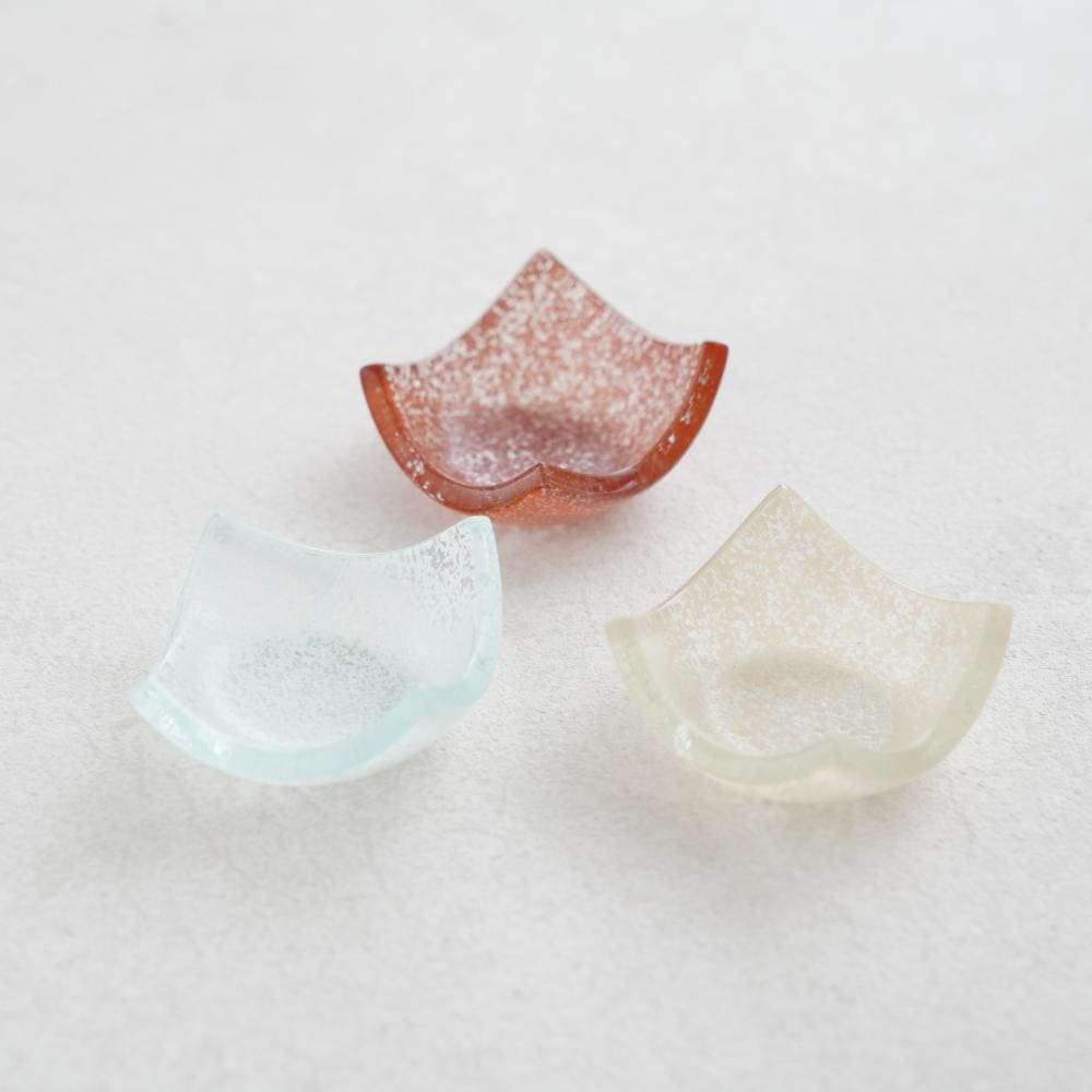 トルコガラス 3色豆皿セット（ピアー・ココナッツ・アズキ）