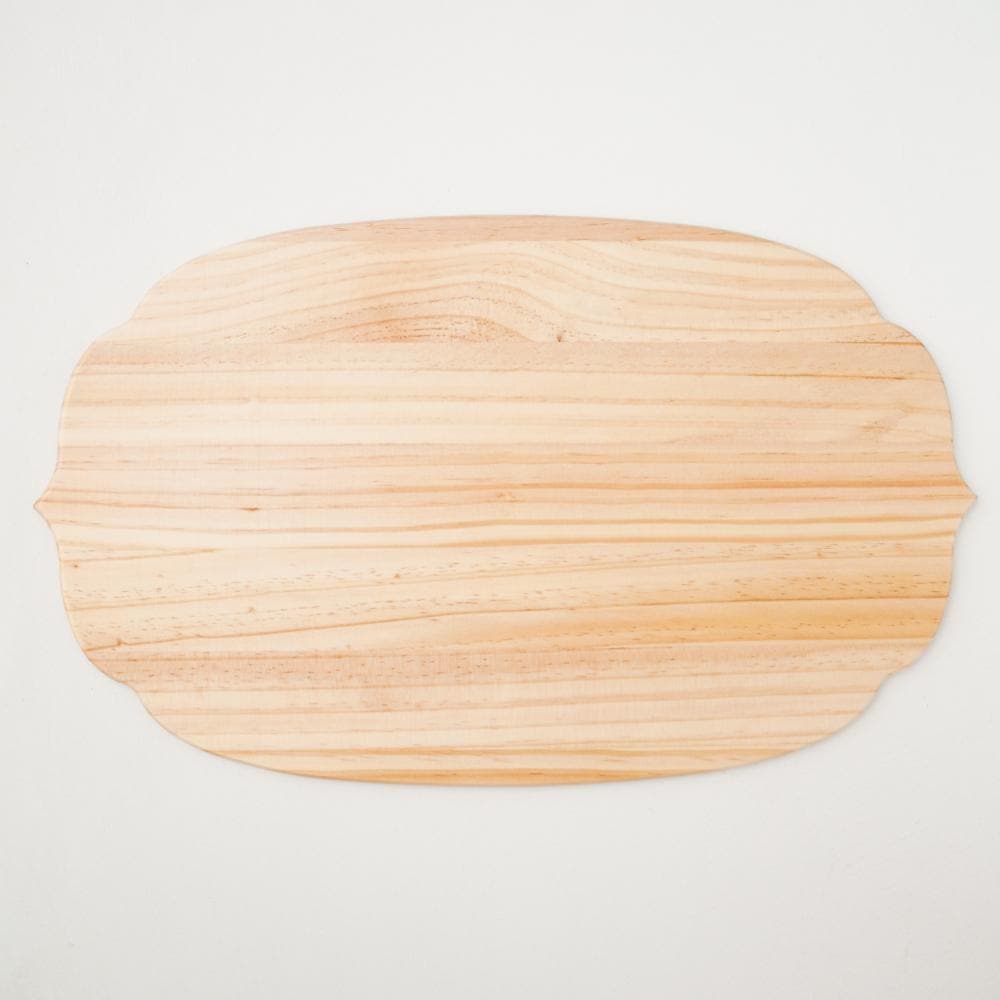 稜花木製折敷 クリア 48cm×30cm