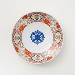 皿☆西端正☆作家 波佐見焼 染錦窓絵霊芝文 取皿｜ 四季折々のおしゃれな和食器通販