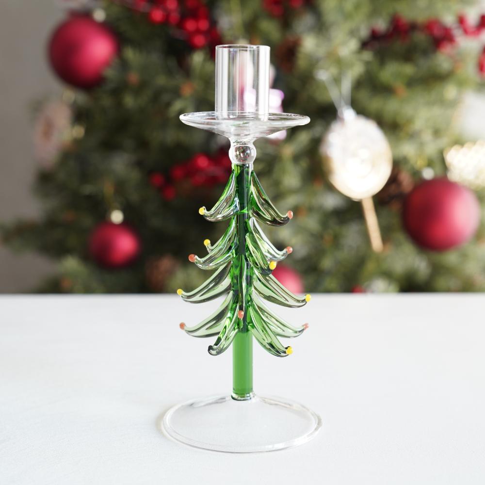 ガラスツリー キャンドルホルダー L