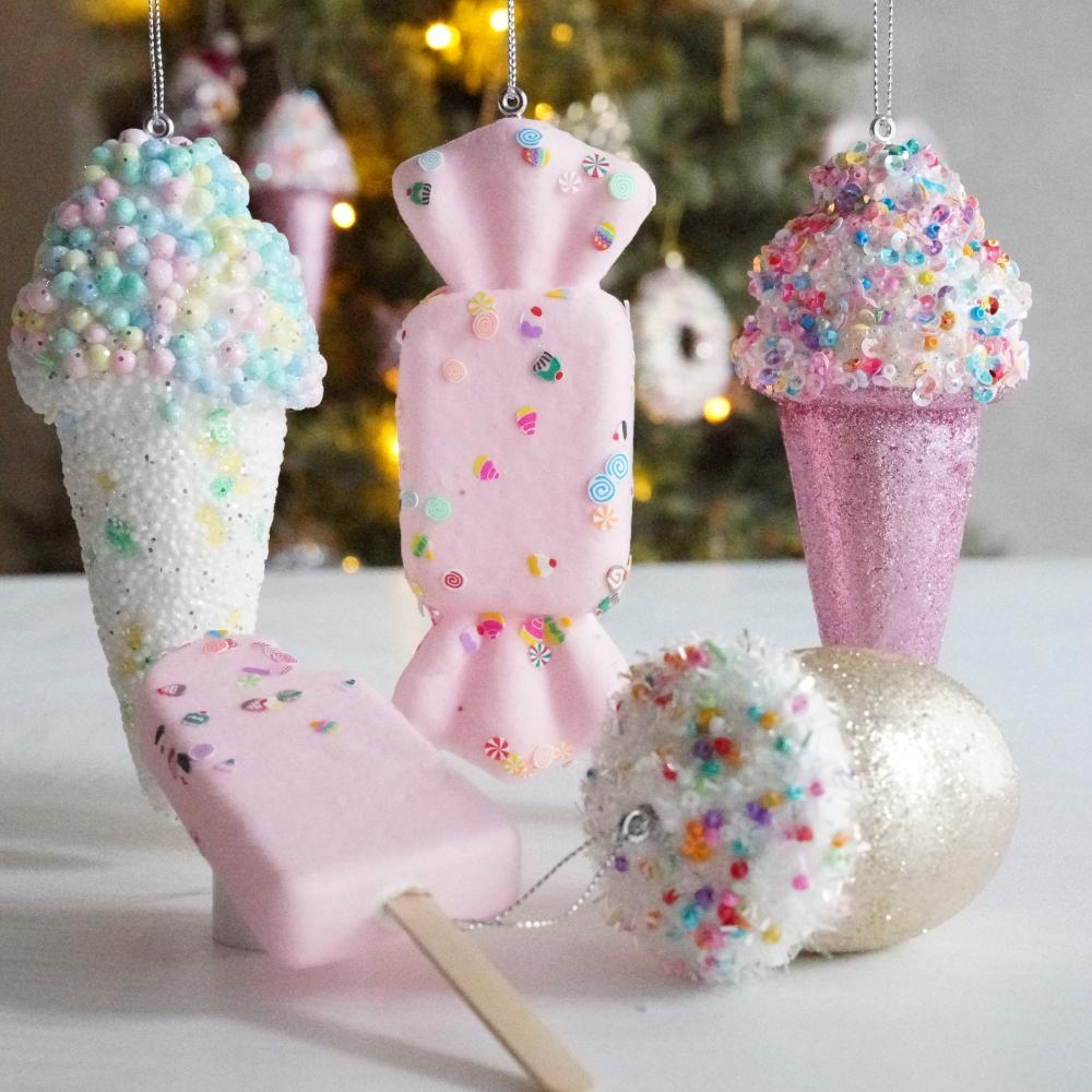 【5点セット】ピンクポッピン スイーツオーナメント