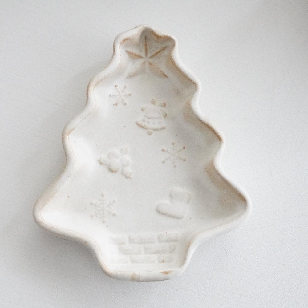 益子焼 クリスマスツリー小皿
