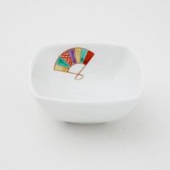 色絵扇 角小付｜ 四季折々のおしゃれな和食器通販サイト FOURGRACE