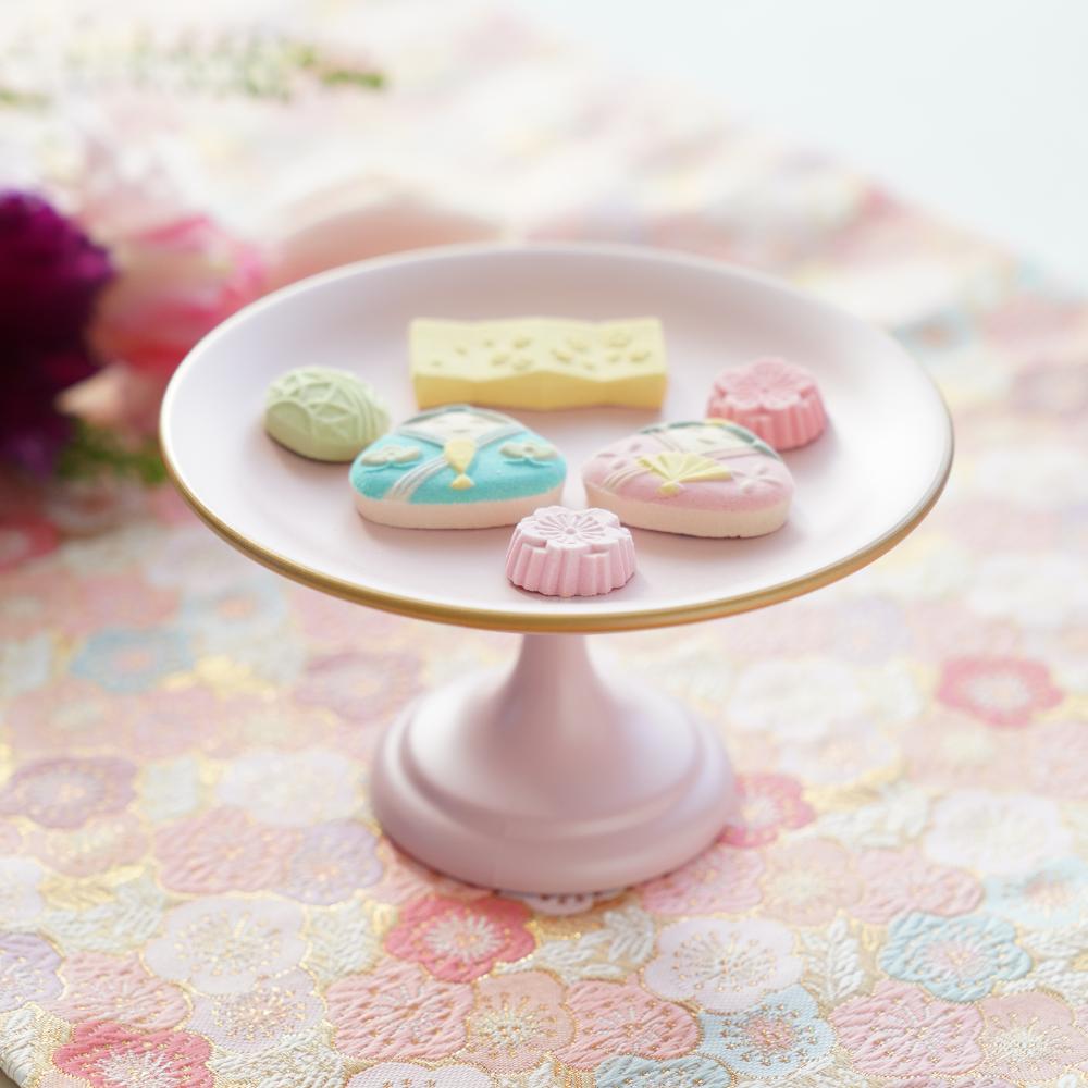 お雛祭り盛器 ペールピンク 縁金 FOURGRACEオリジナル｜ 四季折々の