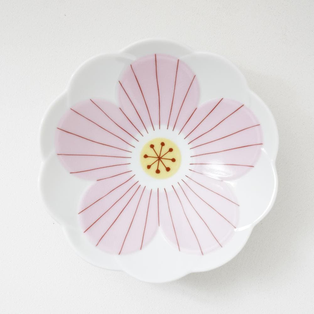 九谷焼 ハナ中鉢［ピンク］