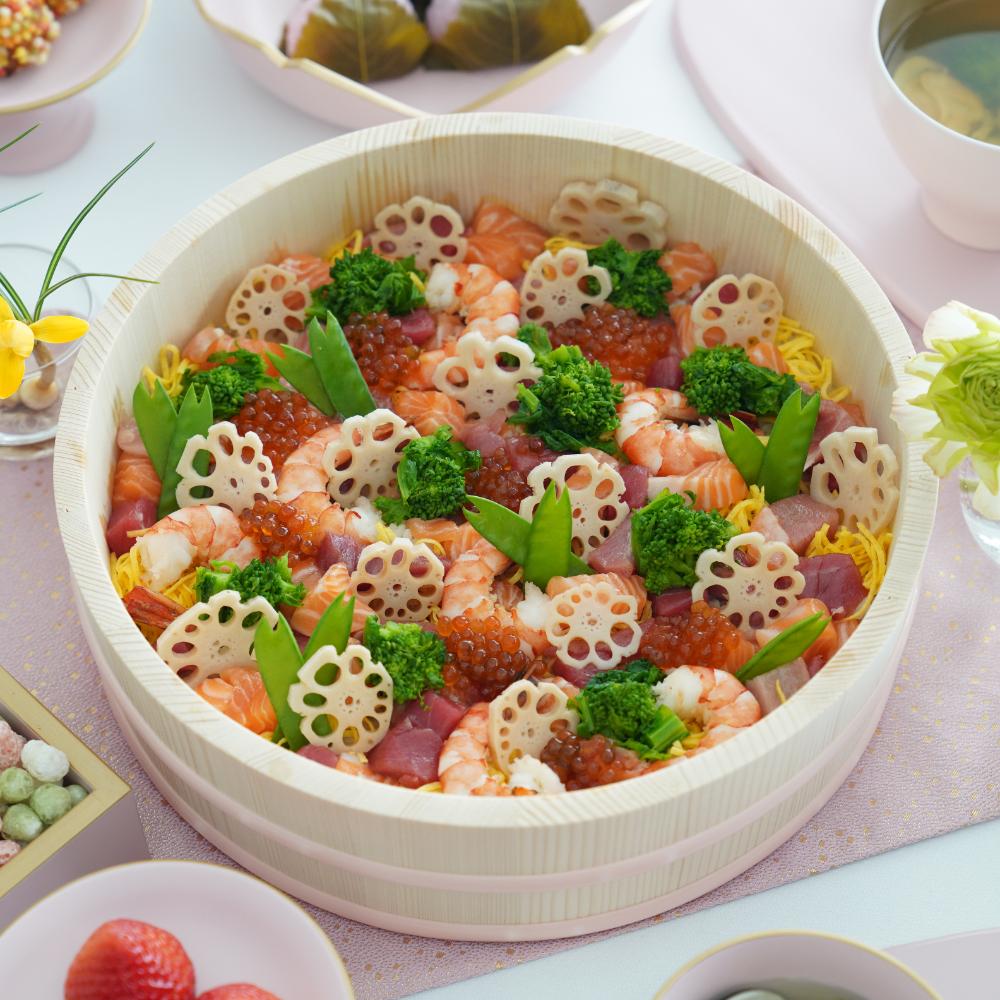 寿司桶30cmピンク｜ 四季折々のおしゃれな和食器通販サイト FOURGRACE