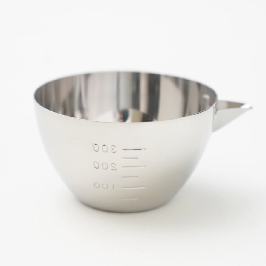 液垂れしにくい片口ボウル 目盛付 (約300cc) 燕三条製