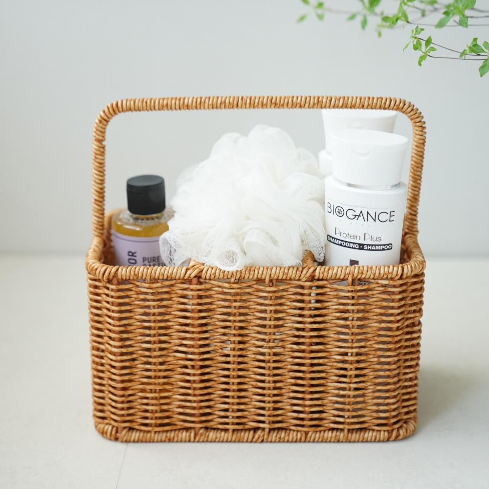 洗える収納シリーズ ハンドル付き仕切り収納BOX