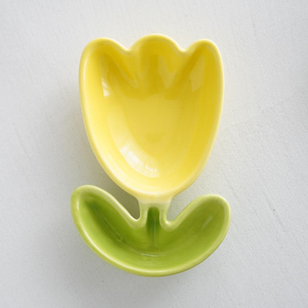チューリップ型トレイ イエロー