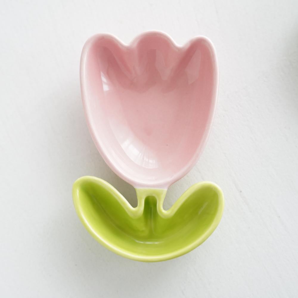 チューリップ型トレイ ピンク