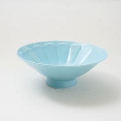 波佐見焼 色絵面取 平碗 ブルーマット｜ 四季折々のおしゃれな和食器