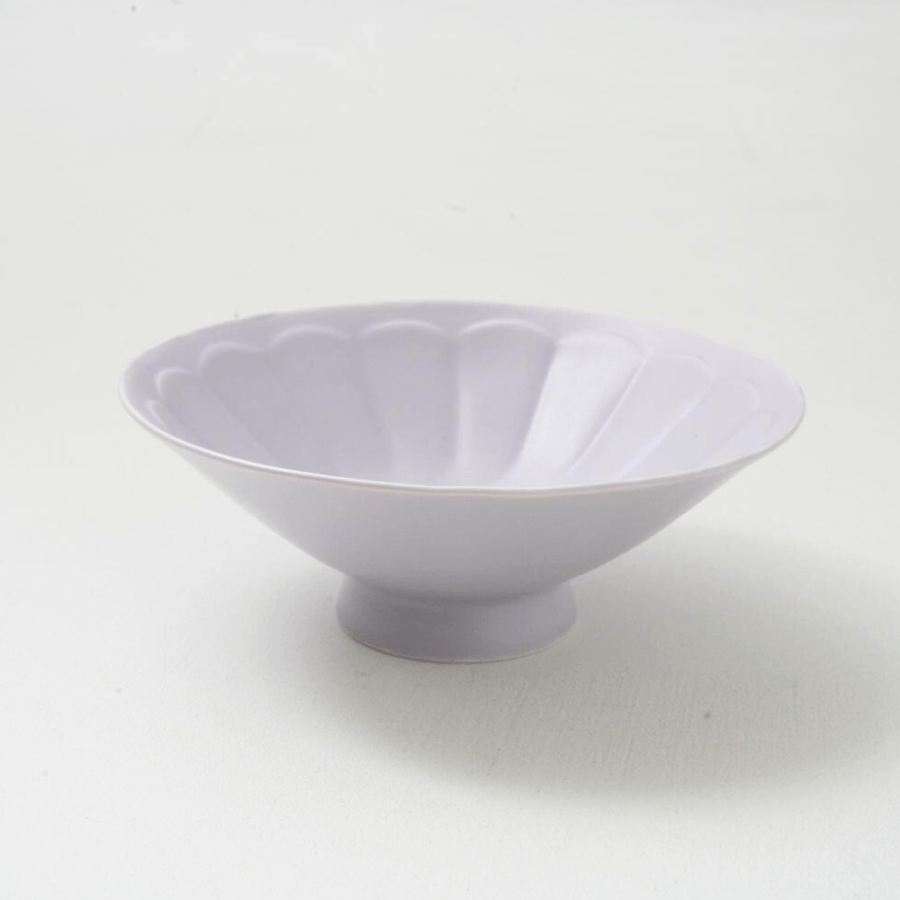 【アウトレット】波佐見焼 色絵面取 平碗 パープルマット