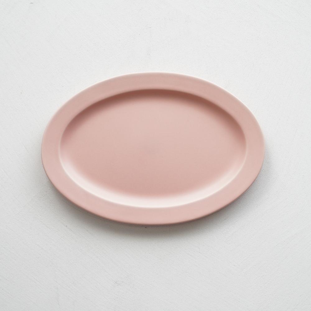 作山窯 Saraオーバルプレート M ピンク