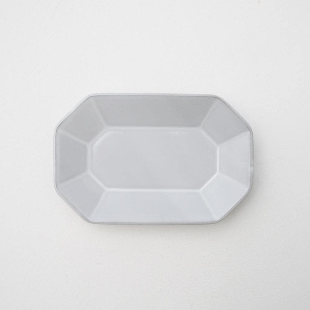 ホワイト 長角八角プレート S