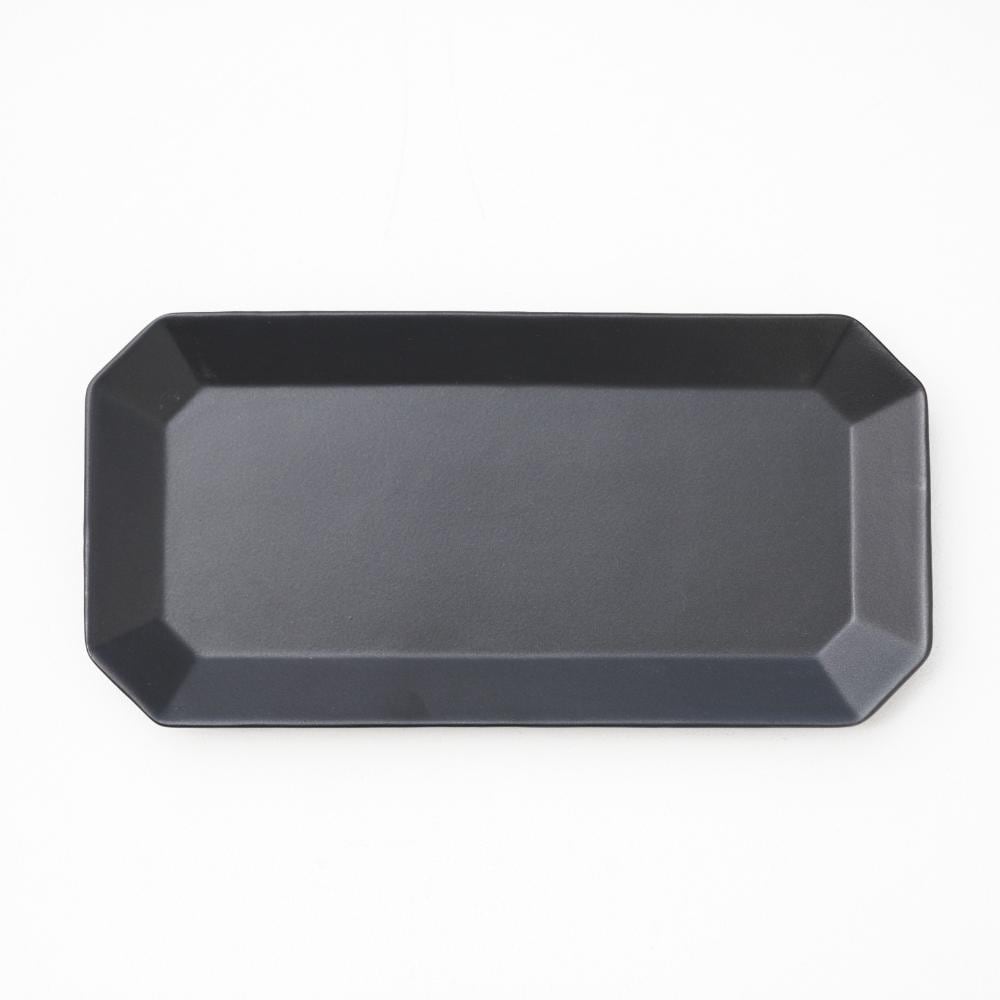 ブラック 長角八角プレート M