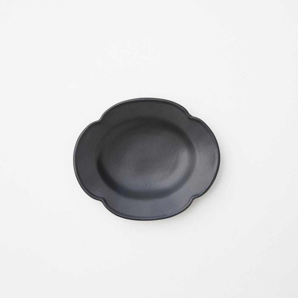 ブラック プチオーバルプレート
