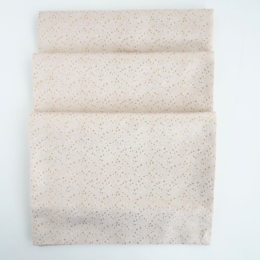 西陣織 箔柄 テーブルランナー 白