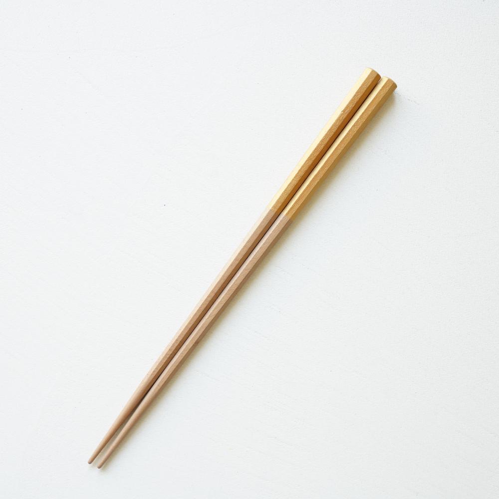 金漆塗 ベージュ八角箸