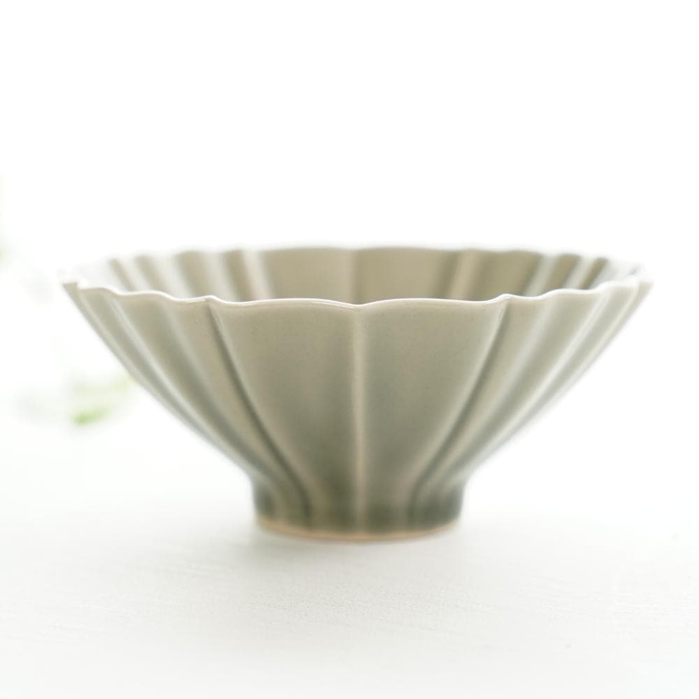 ロータス茶碗 グレー