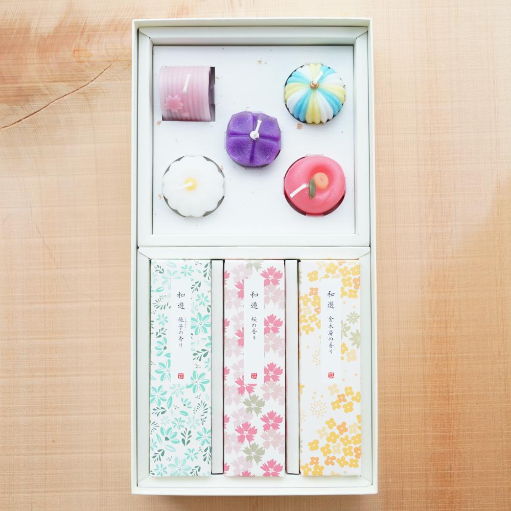 進物 和遊 和菓子キャンドルセット｜ 四季折々のおしゃれな和食器通販