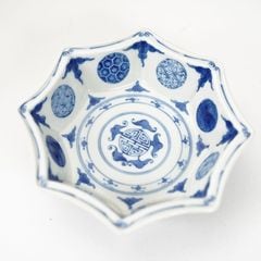 古染丸紋 八角中鉢｜ 四季折々のおしゃれな和食器通販サイト FOURGRACE