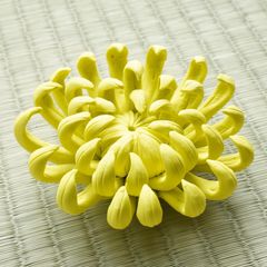 陶器の菊飾り(お香立て)からし色｜ 四季折々のおしゃれな和食器通販