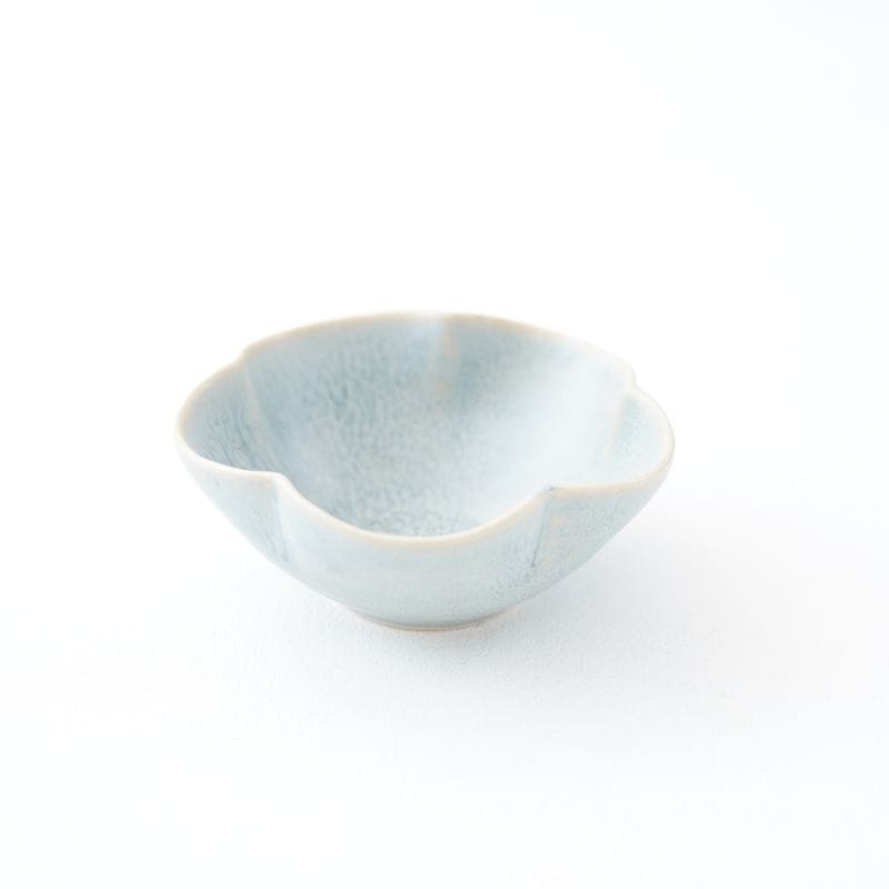 【陶器市】花型 小付 緑灰結晶