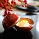 球珍味　手まり柄内金パール　朱 4枚目のサムネイル