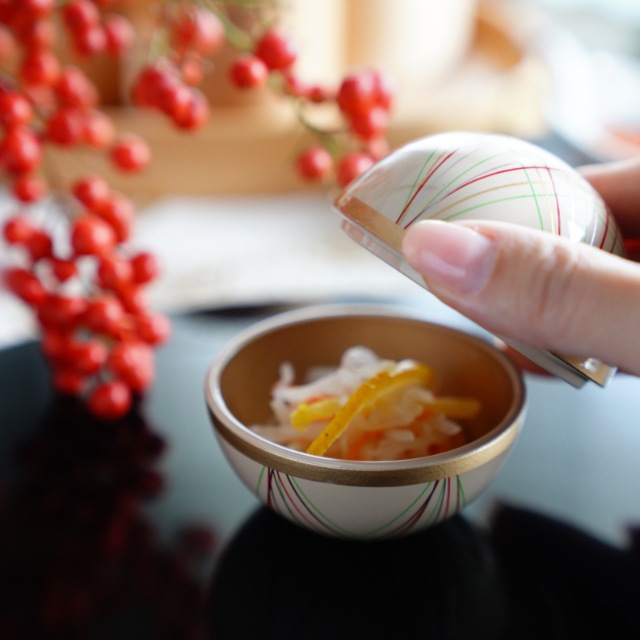 球珍味　手まり柄内金パール　白　FOURGRACEオリジナル