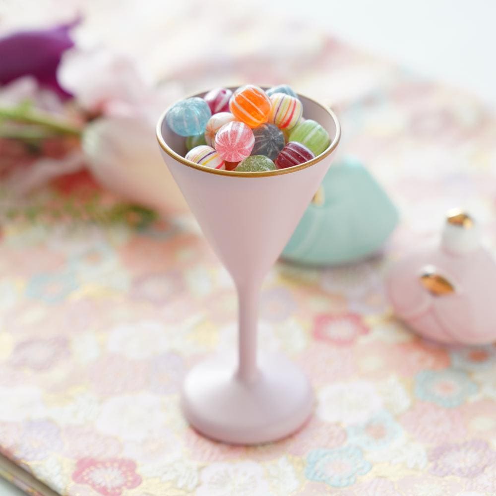 【予約/2月下旬頃出荷】宴会グラス ペールピンク天金 FOURGRACEオリジナル