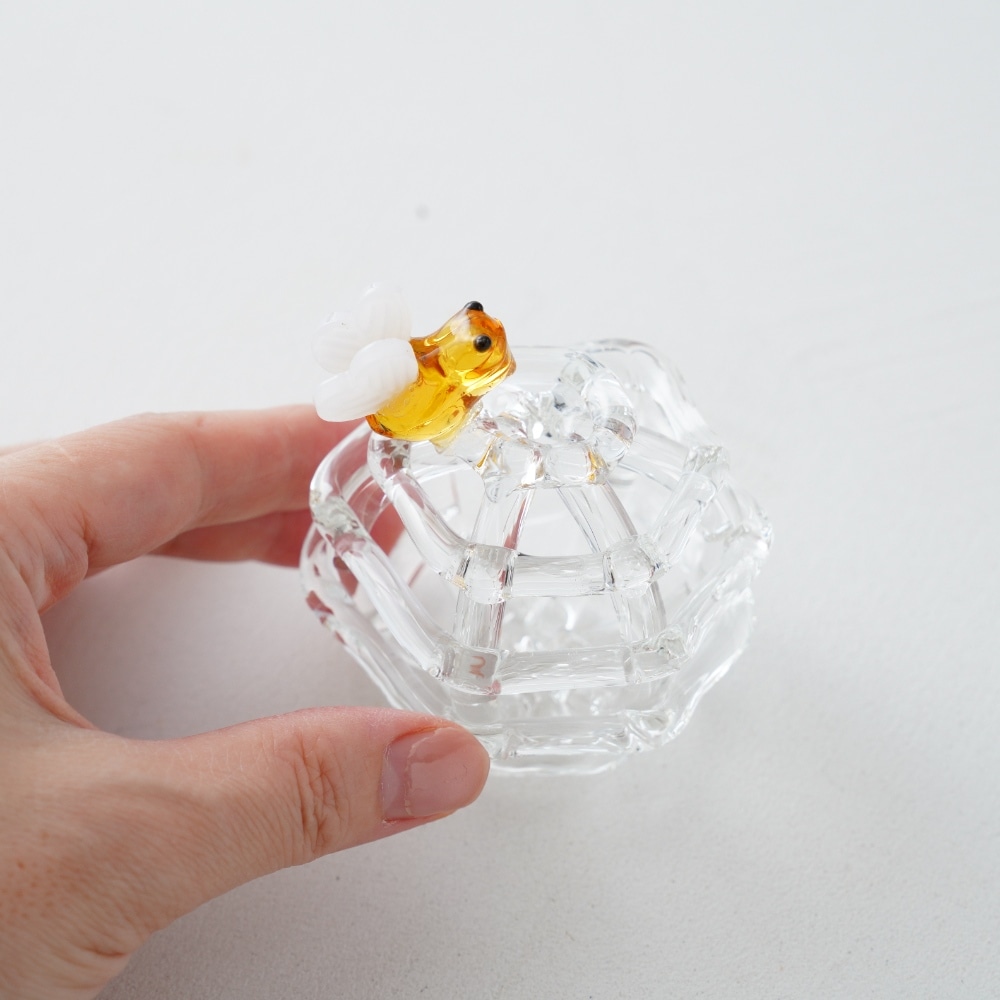 手作りガラス フラワーベース 蜂付き剣山＋碗｜ 四季折々のおしゃれな