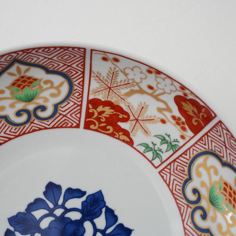 波佐見焼 染錦窓絵霊芝文 大皿｜ 四季折々のおしゃれな和食器通販