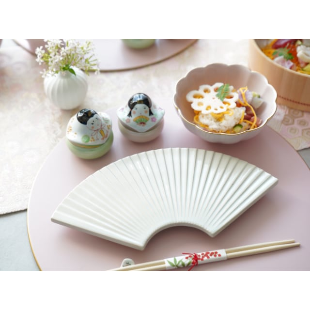 扇皿　ホワイト