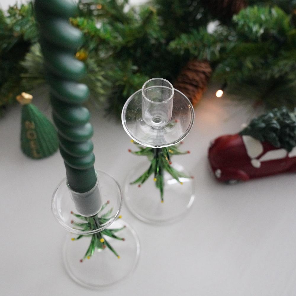 ガラスツリー キャンドルホルダー L