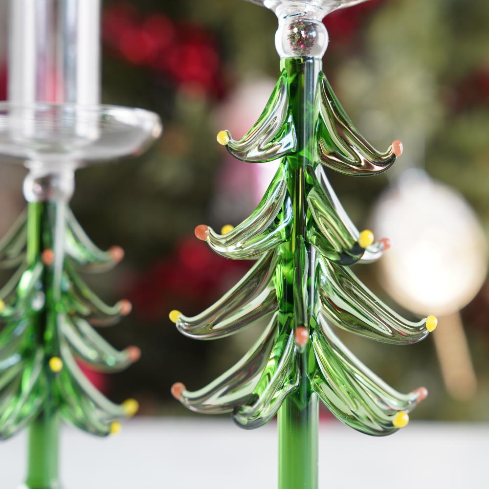 ガラスツリー キャンドルホルダー L