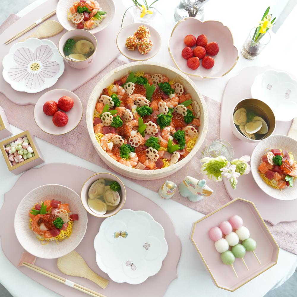 【限定数量】【予約/2月下旬頃出荷】桃の節句 食器セット