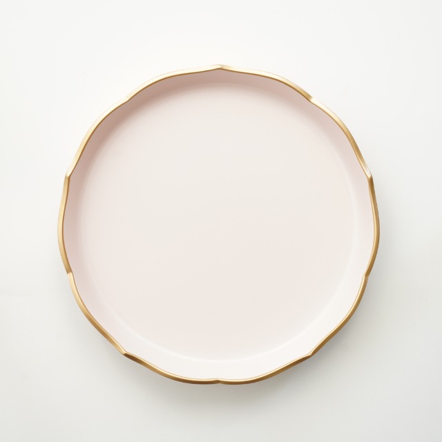 6.8輪花皿 撫子縁金　FOURGRACEオリジナル