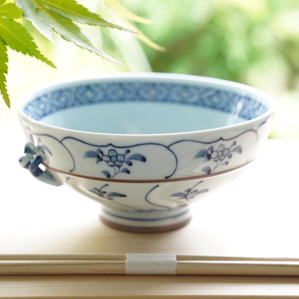 割草花 一閑人 飯碗 大（青） 5枚目