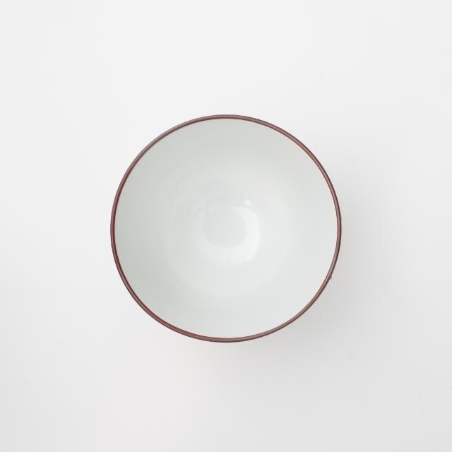 ラスターフラワー湯呑　赤