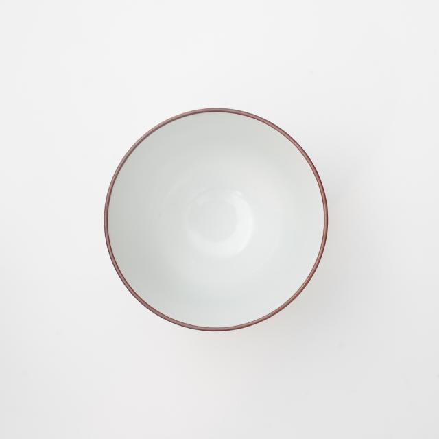 ラスターフラワー湯呑　赤