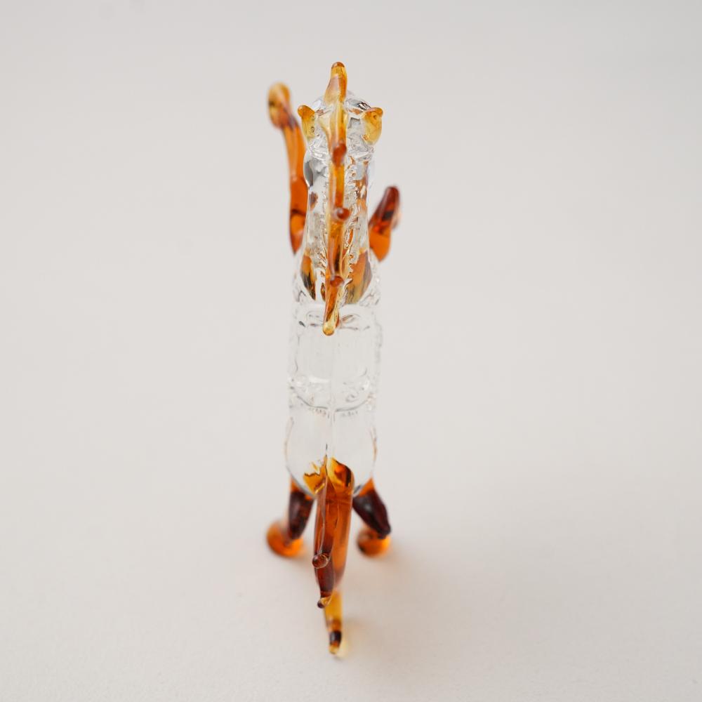 硝子干支飾り 馬(ブラウン)