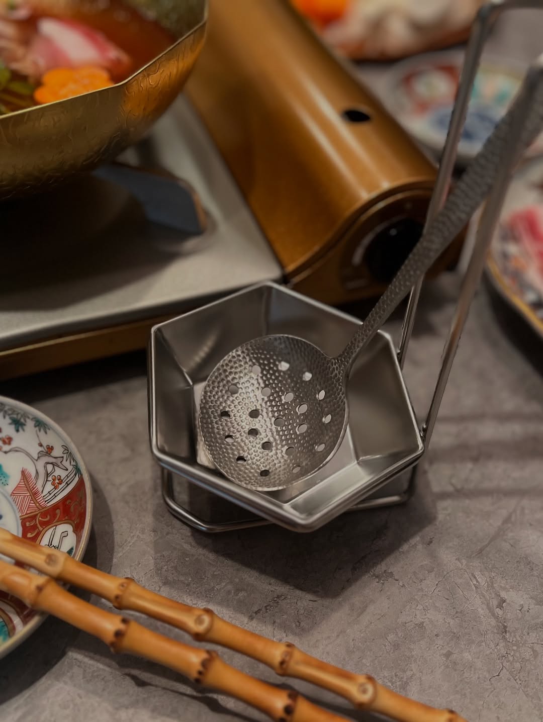 六角　お玉立て　シルバー