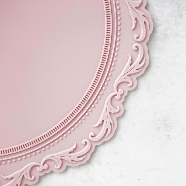 シリコンレリーフ　ランチョンマット　ピンク