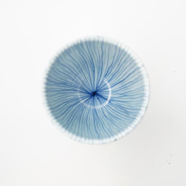 福十草　湯呑　赤