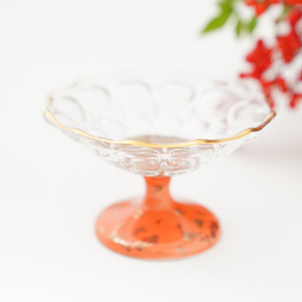 ガラスオレンジ釉高台鉢 ｜ 四季折々のおしゃれな和食器通販サイト