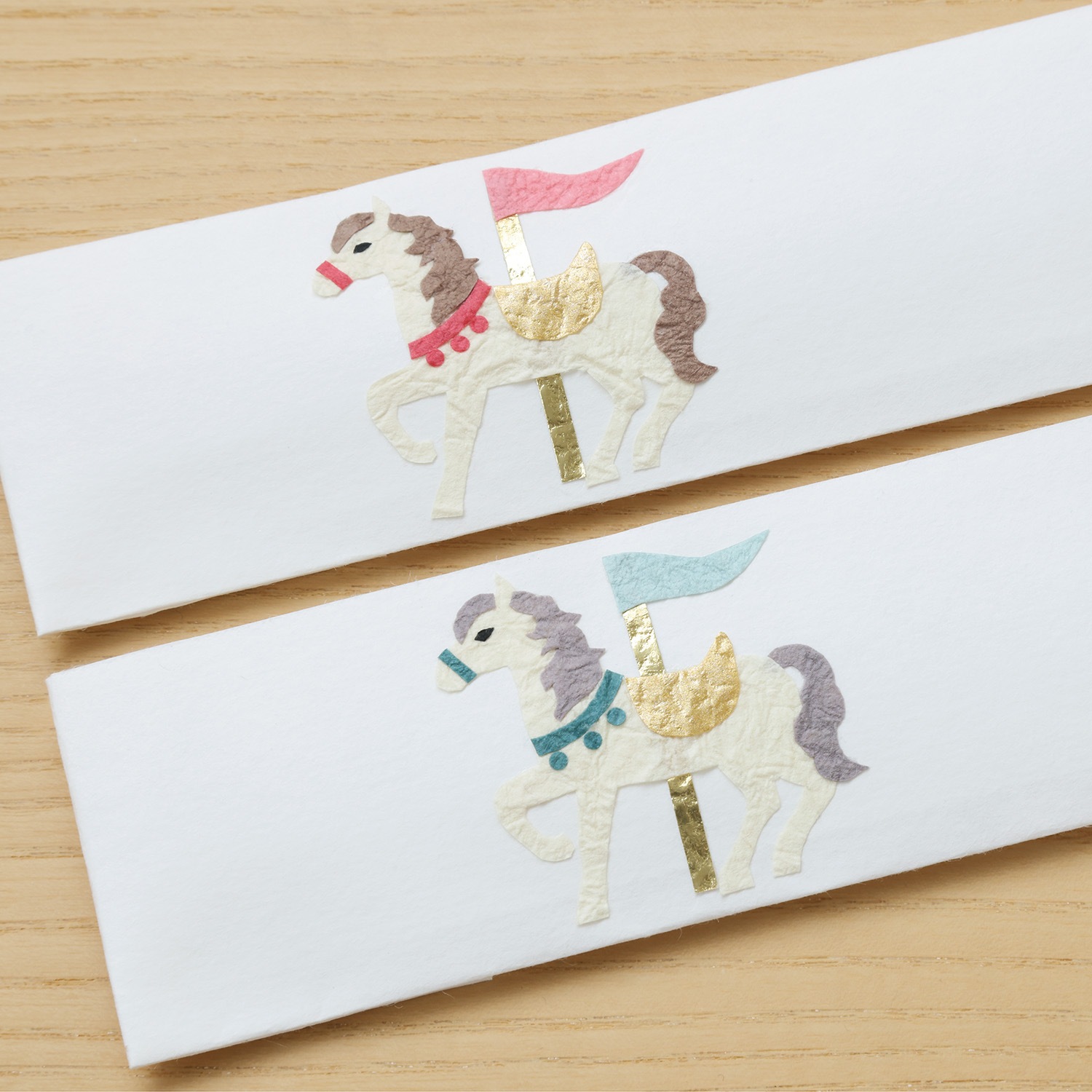 手作り和紙　干支午箸包み　2膳入