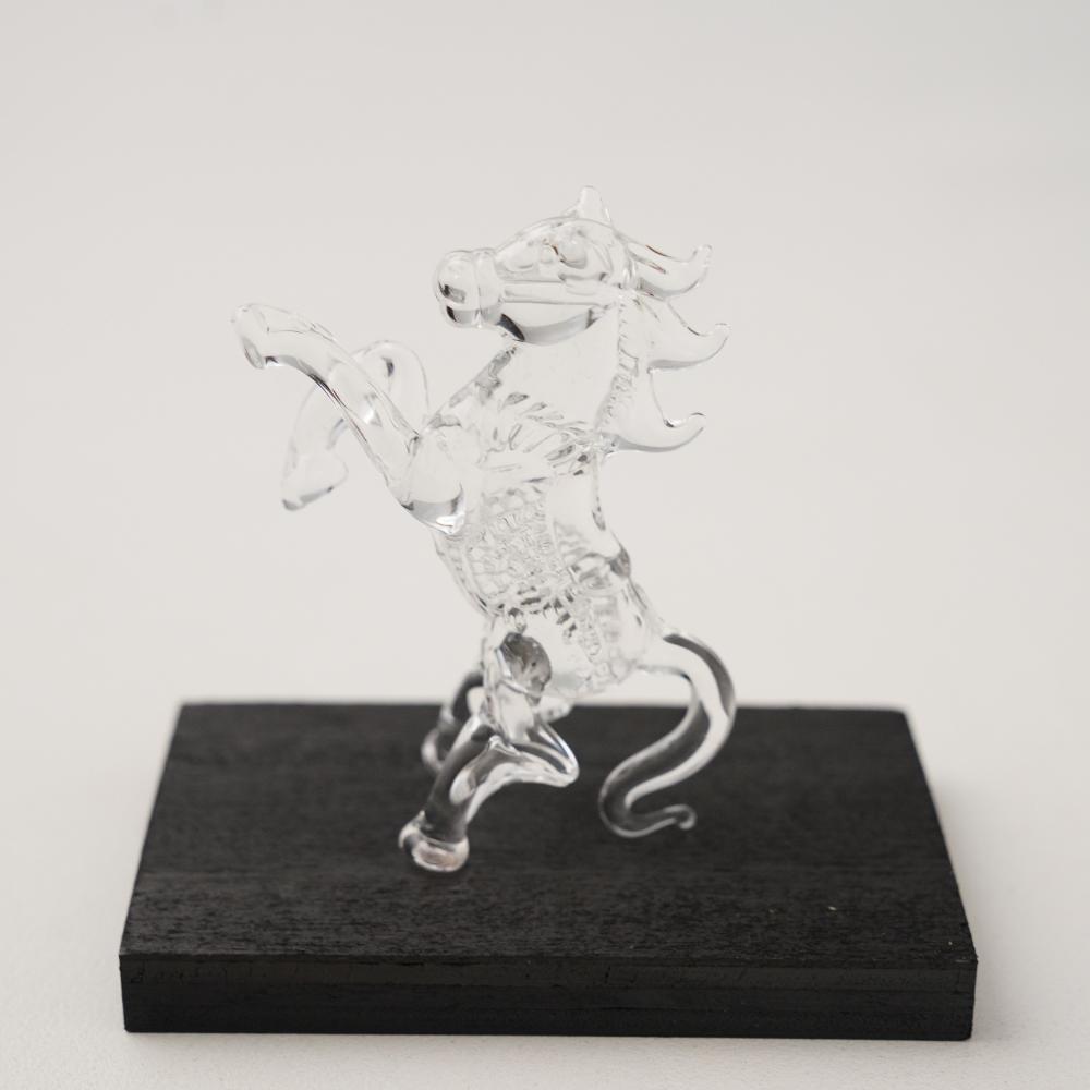 硝子干支飾り 馬(クリア)