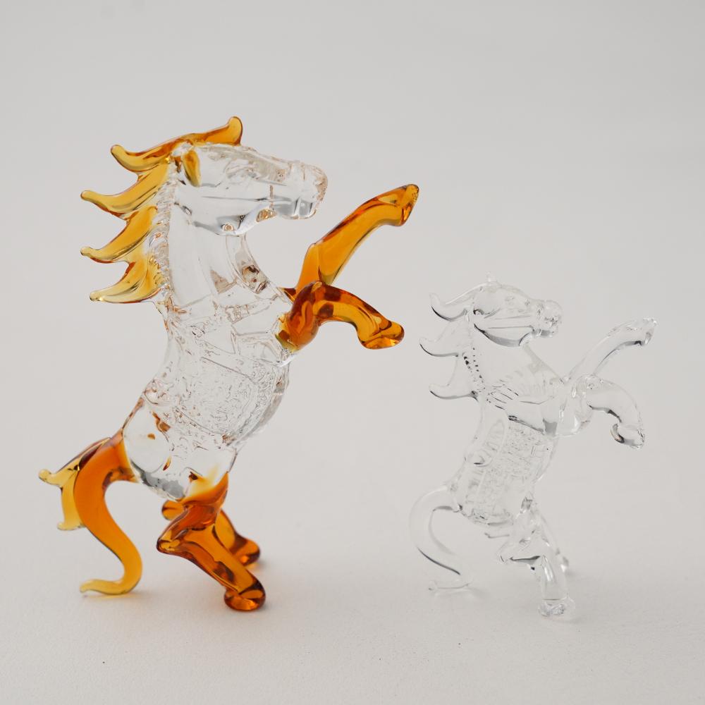 硝子干支飾り 馬(クリア)